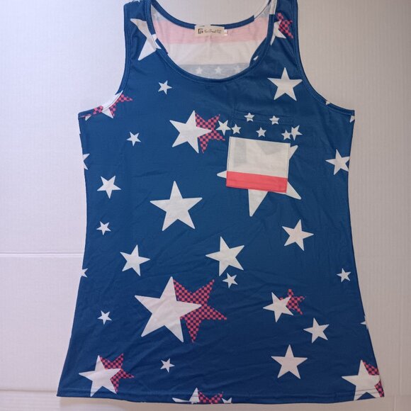 STARS AND STRIPES PATRIOTIC TANKTOP - Picture 1 of 13